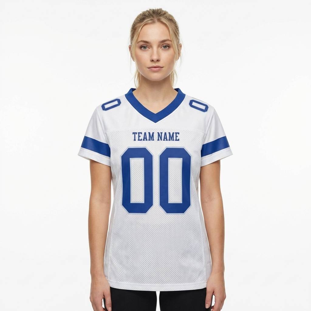 Custom Blue & White Football Jersey