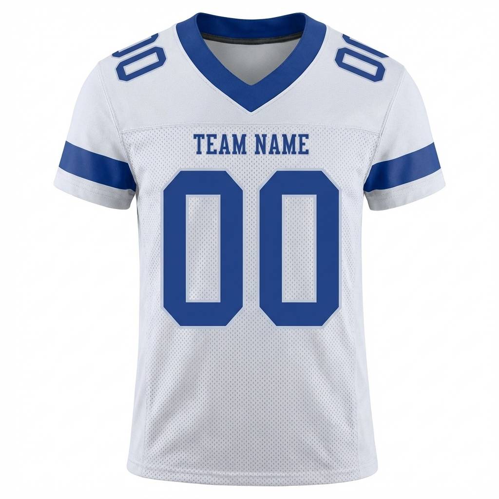 Custom Blue & White Football Jersey