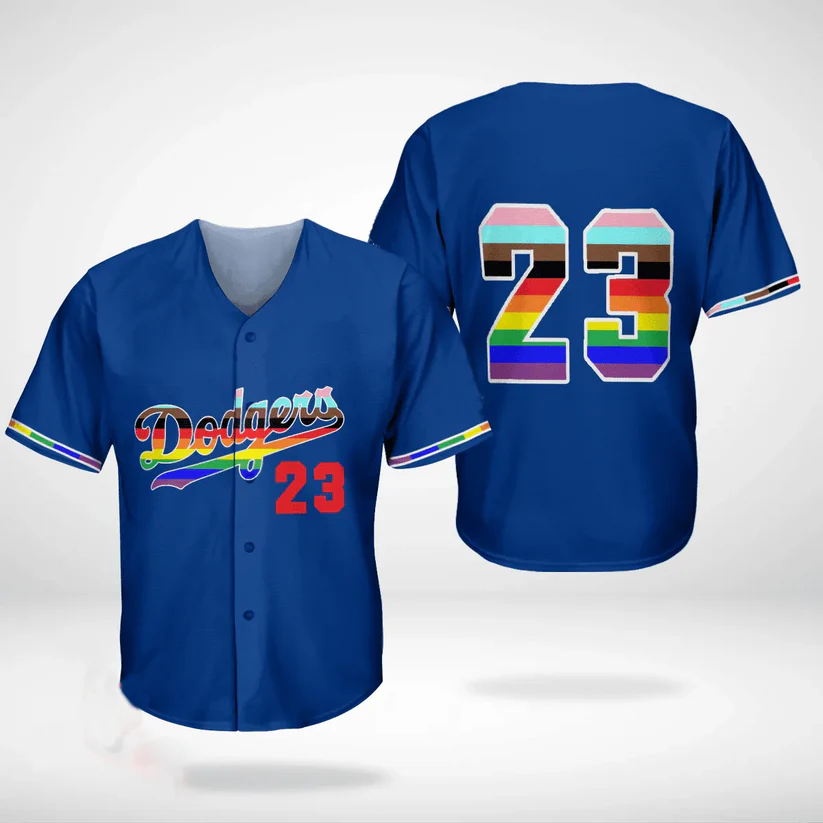 Custom Dodgers LGBTQ+Pride Baseball Jersey