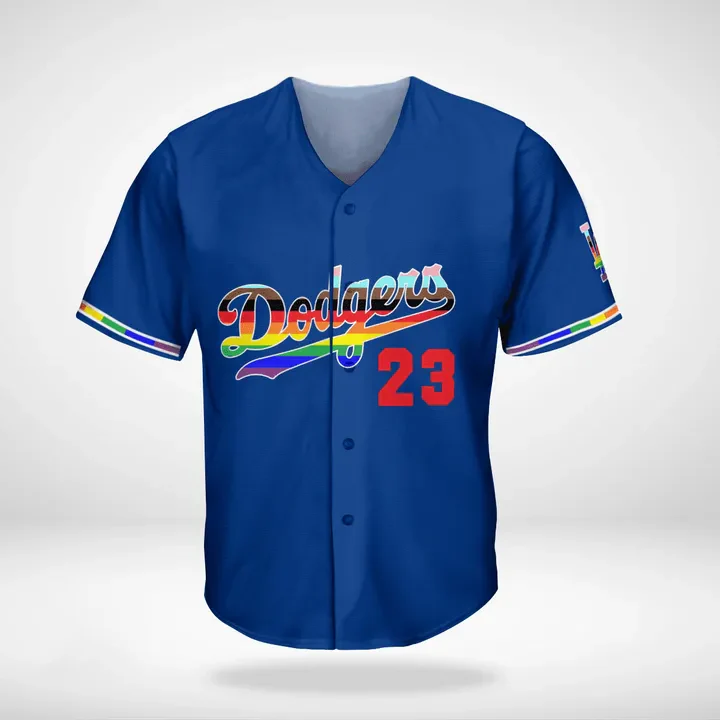Custom Dodgers LGBTQ+Pride Baseball Jersey