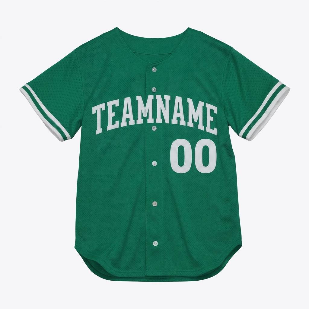 Custom Kelly Green & White Baseball Classic Jersey