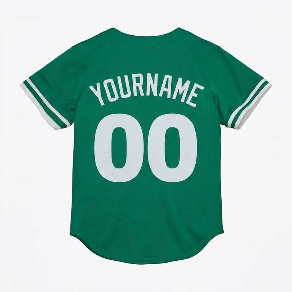 Custom Kelly Green & White Baseball Classic Jersey