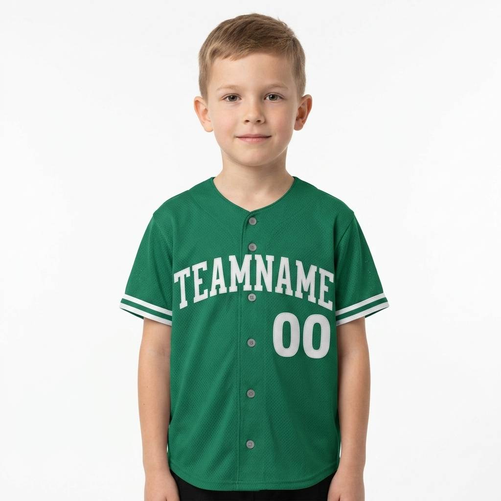 Custom Kelly Green & White Baseball Classic Jersey
