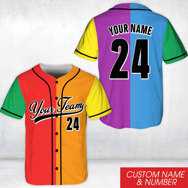 Custom LGBT Pride Baseball Jersey