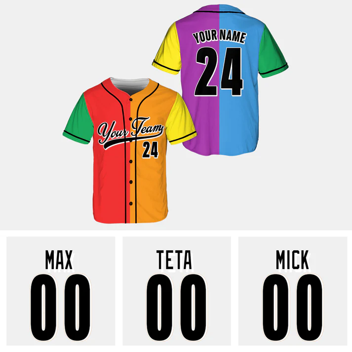 Custom LGBT Pride Baseball Jersey