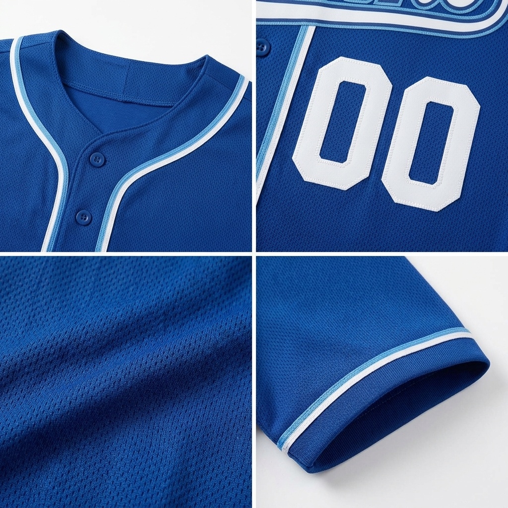 Custom Navy & Royal/White Gradient Fashion Baseball Jersey