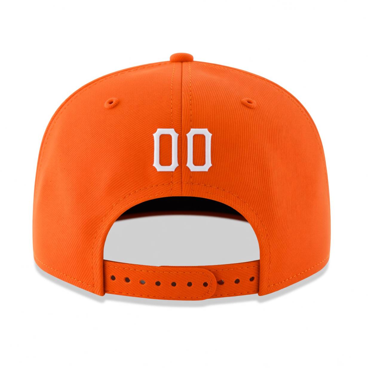 Custom Orange & White/Black Stitched Adjustable Snapback Hat