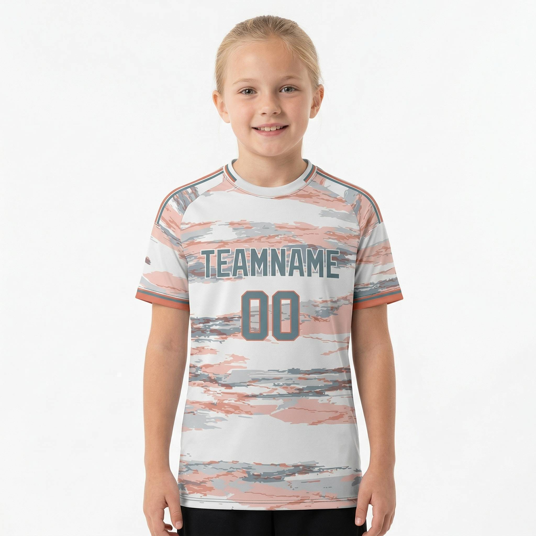 Custom Pink & White/Grey Custom Soccer Jersey