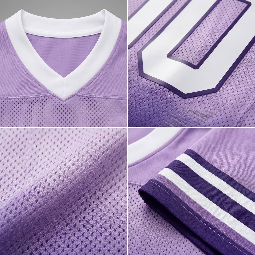 Custom Purple & White Gradient Football Jersey