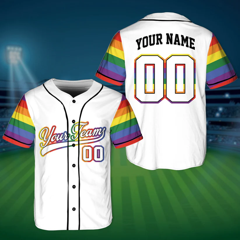 Custom Rainbow Jersey For LGBT Community