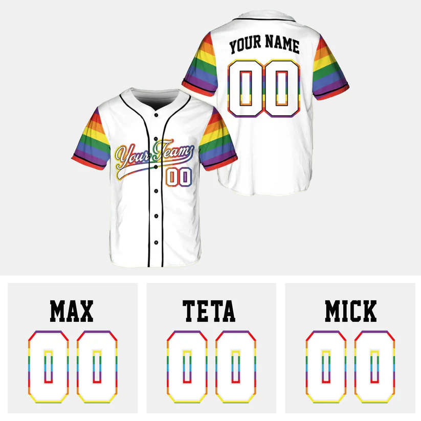 Custom Rainbow Jersey For LGBT Community