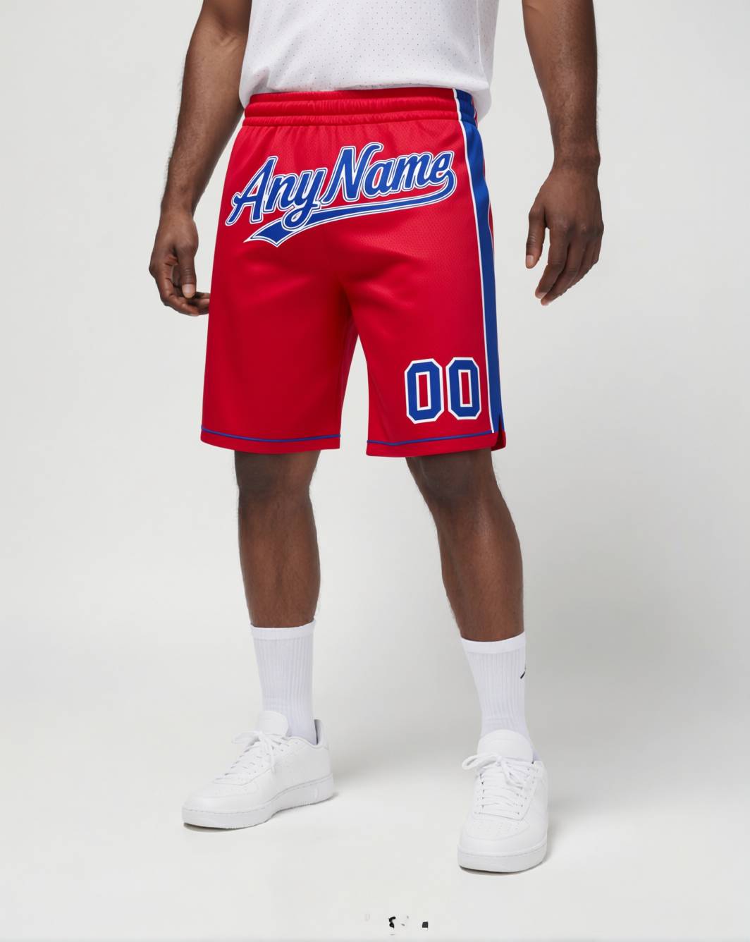 Custom Red & Royal/White City Edition Basketball Shorts