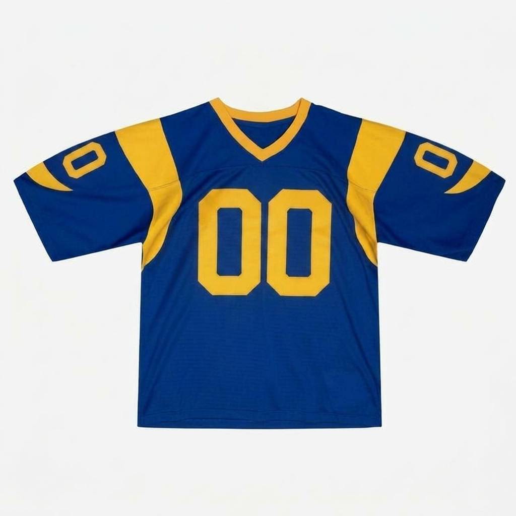 Custom Royal & Yellow Classic Football Jersey