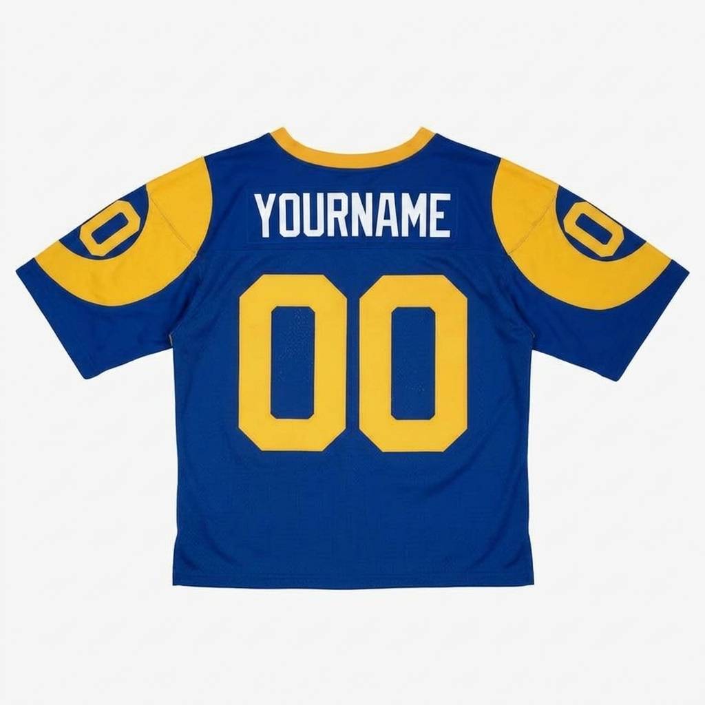 Custom Royal & Yellow Classic Football Jersey