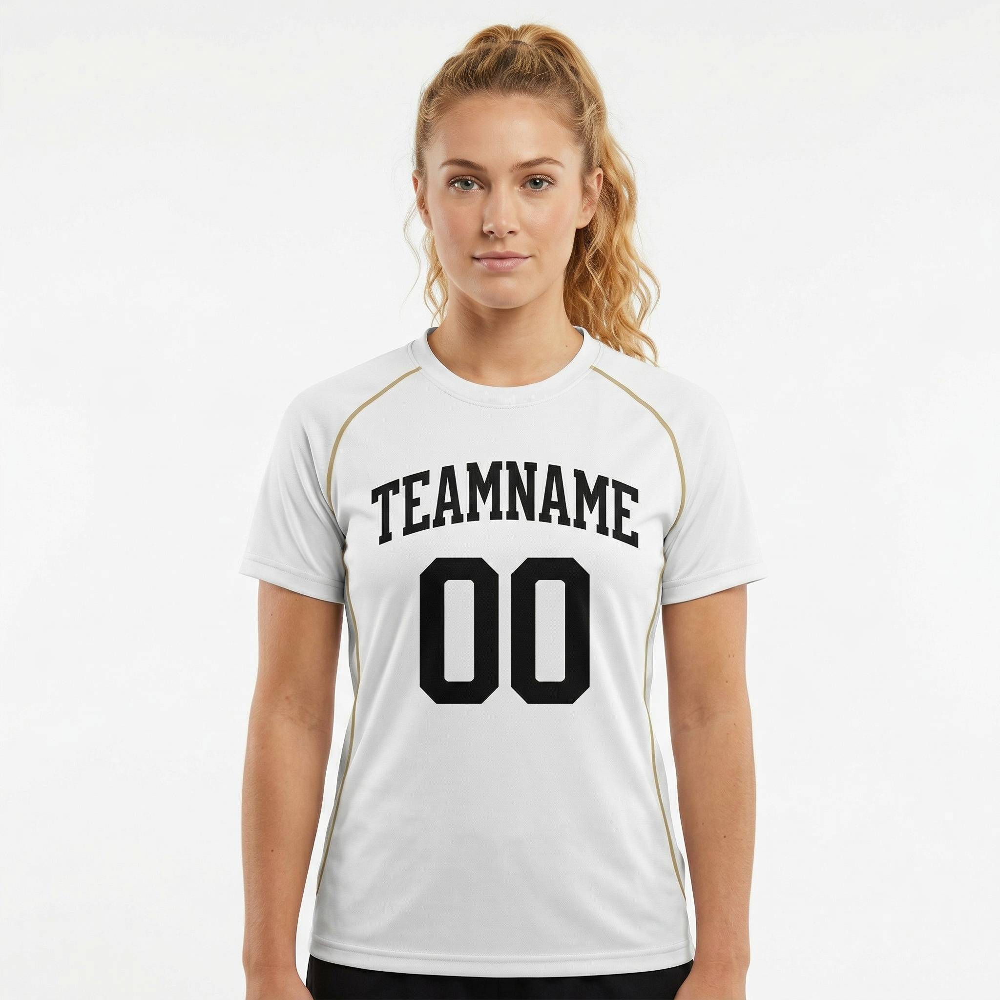 Custom White & Black Custom Soccer Jersey