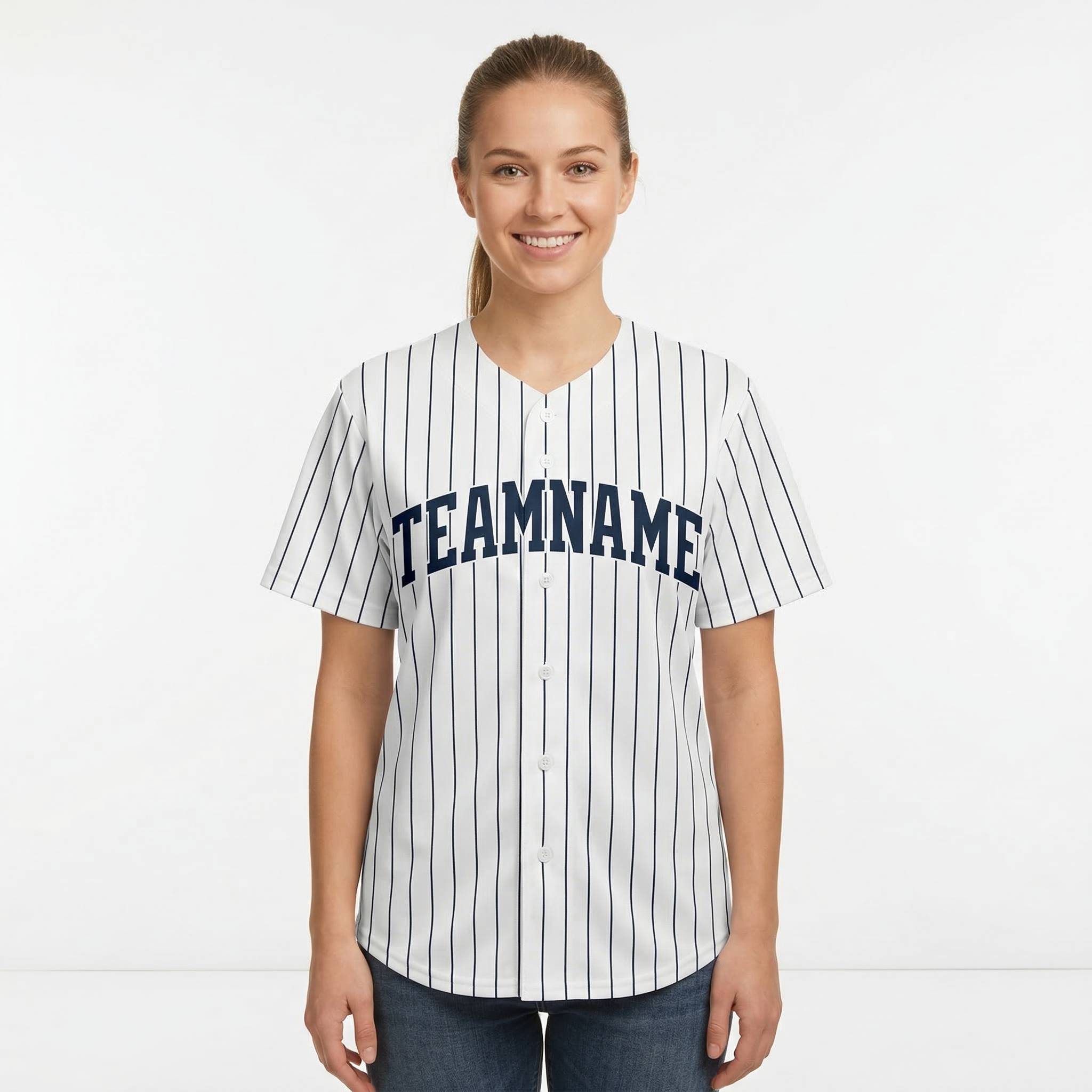 Custom White & Royal Blue Classic Fashion Baseball Jersey