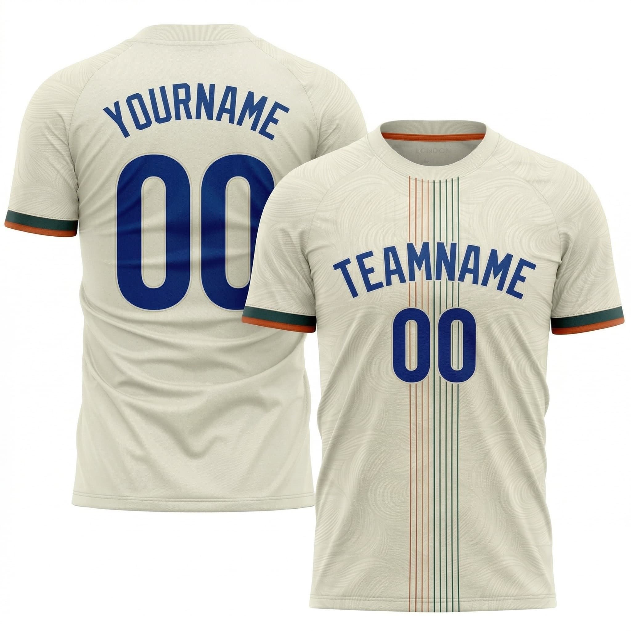 Custom White & Royal/Orange Custom Soccer Jersey