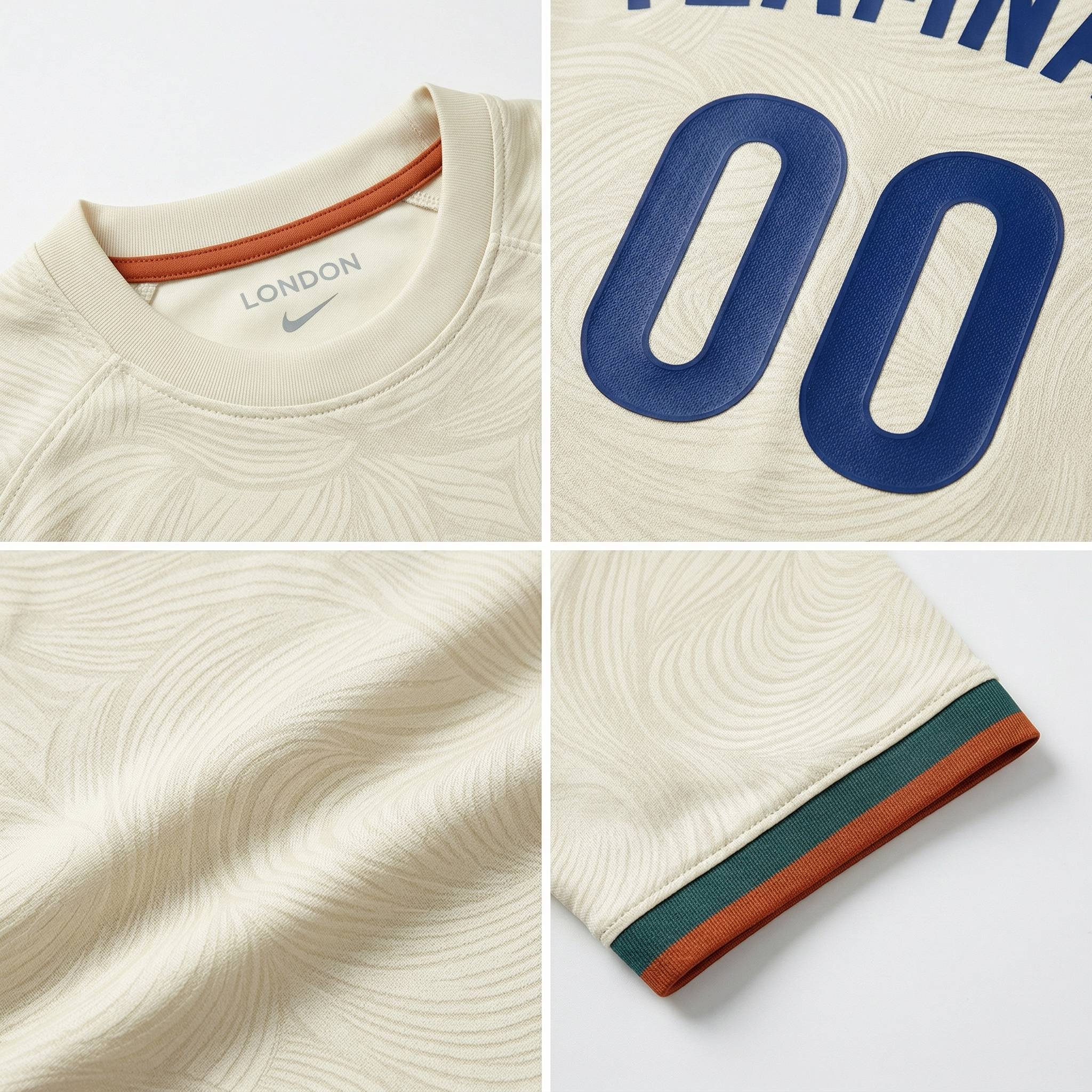Custom White & Royal/Orange Custom Soccer Jersey