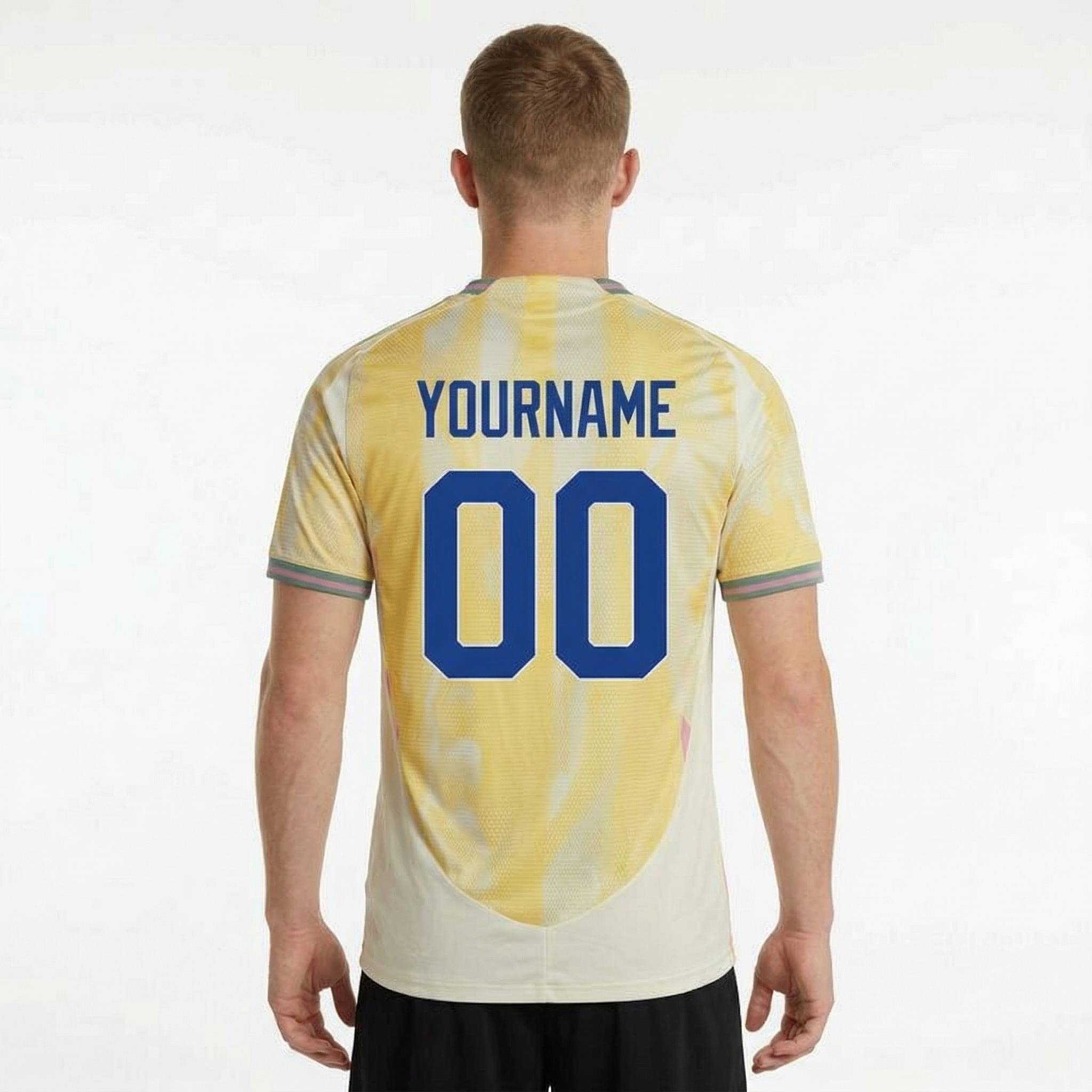 Custom Yellow & Royal/White Custom Soccer Jersey