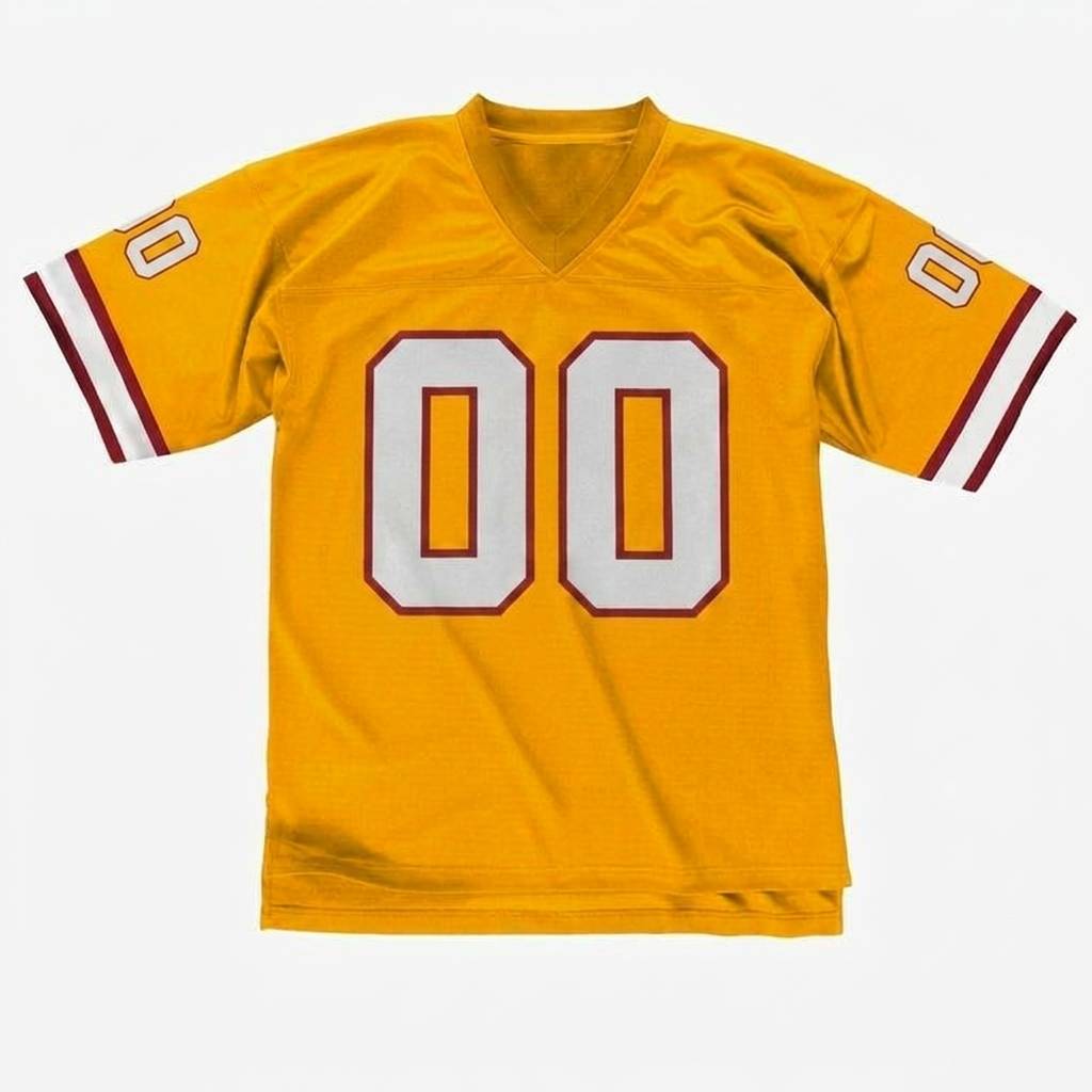 Custom Yellow & White/Burgundy Classic Football Jersey