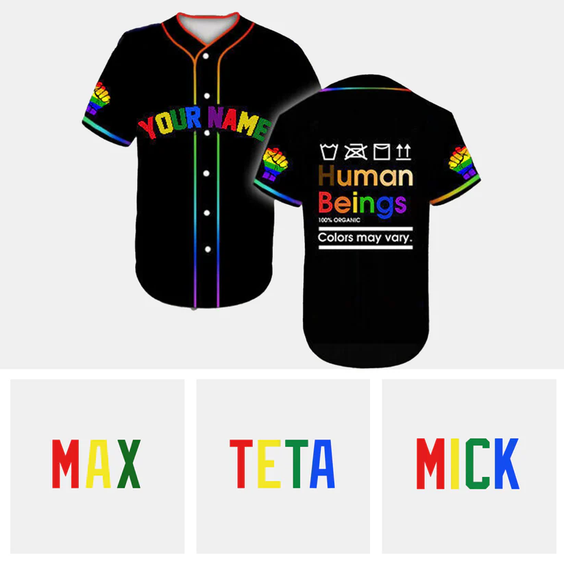 Lgbt Pride Baseball Jersey Rainbow Flag Custom Jersey-dripnovawear.com