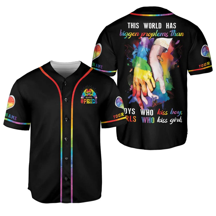 Personalized LGBT Pride Baseball Jersey