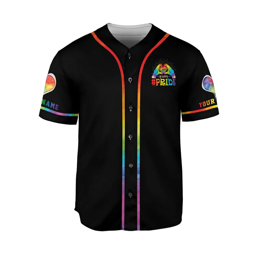 Personalized LGBT Pride Baseball Jersey
