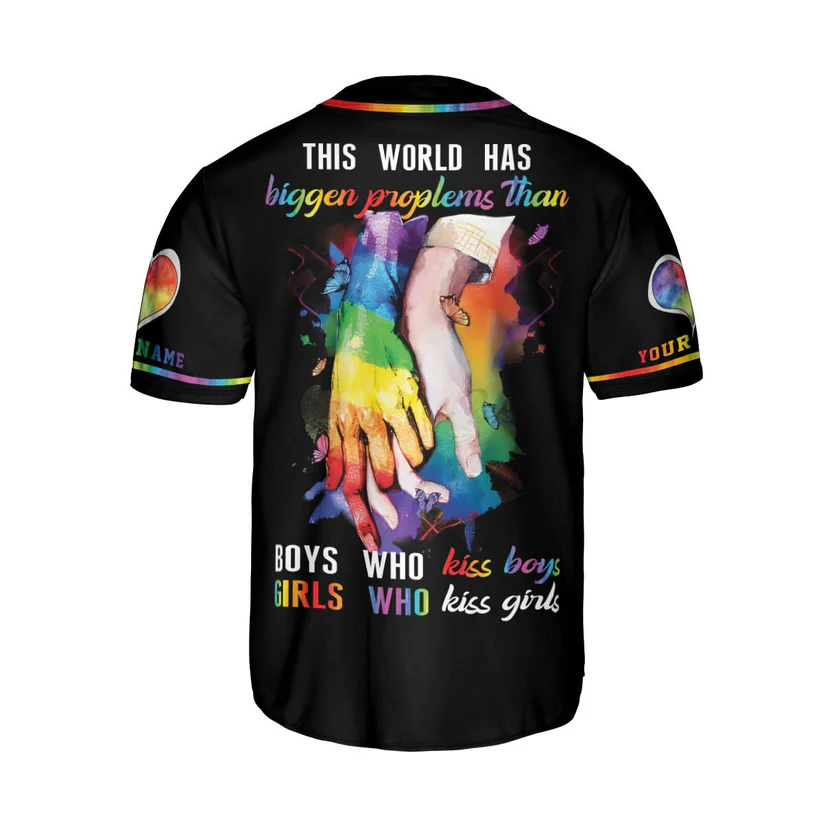 Personalized LGBT Pride Baseball Jersey