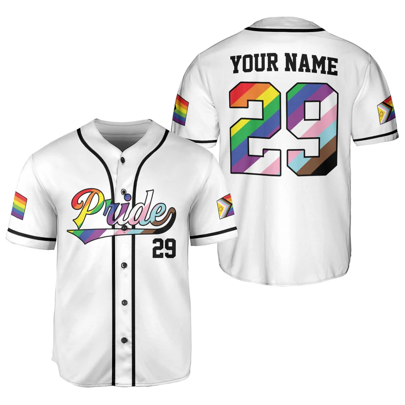 Personalized LGBT Pride Baseball Jersey Pride Hand LGBT Flag Jersey Rainbow Les Gay Shirts LGBT Pride Month Jerseys