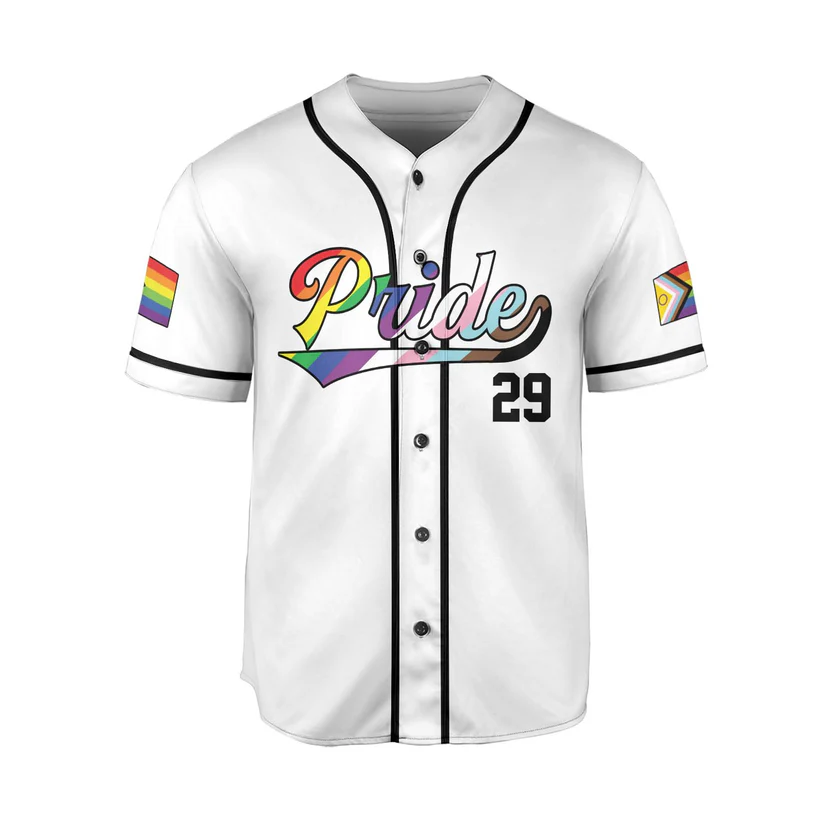 Personalized LGBT Pride Baseball Jersey Pride Hand LGBT Flag Jersey Rainbow Les Gay Shirts LGBT Pride Month Jerseys