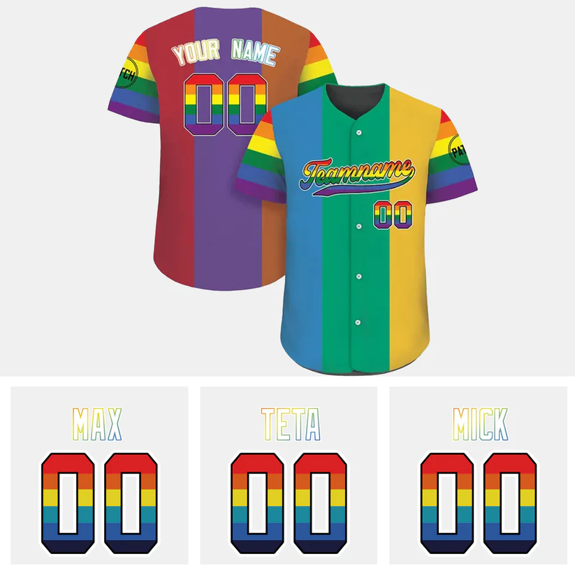 Personalized LGBT Team Baseball Jersey