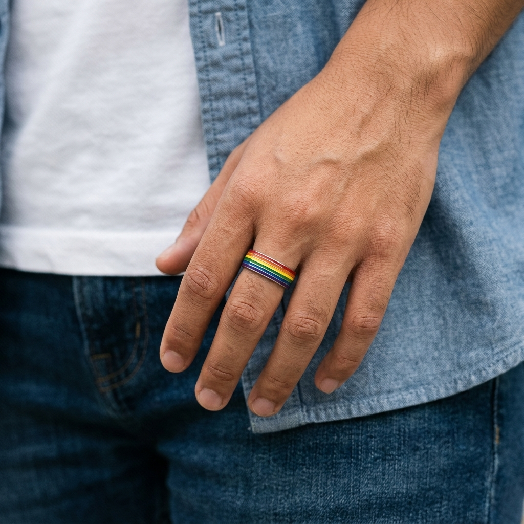 Titanium Rainbow Ring