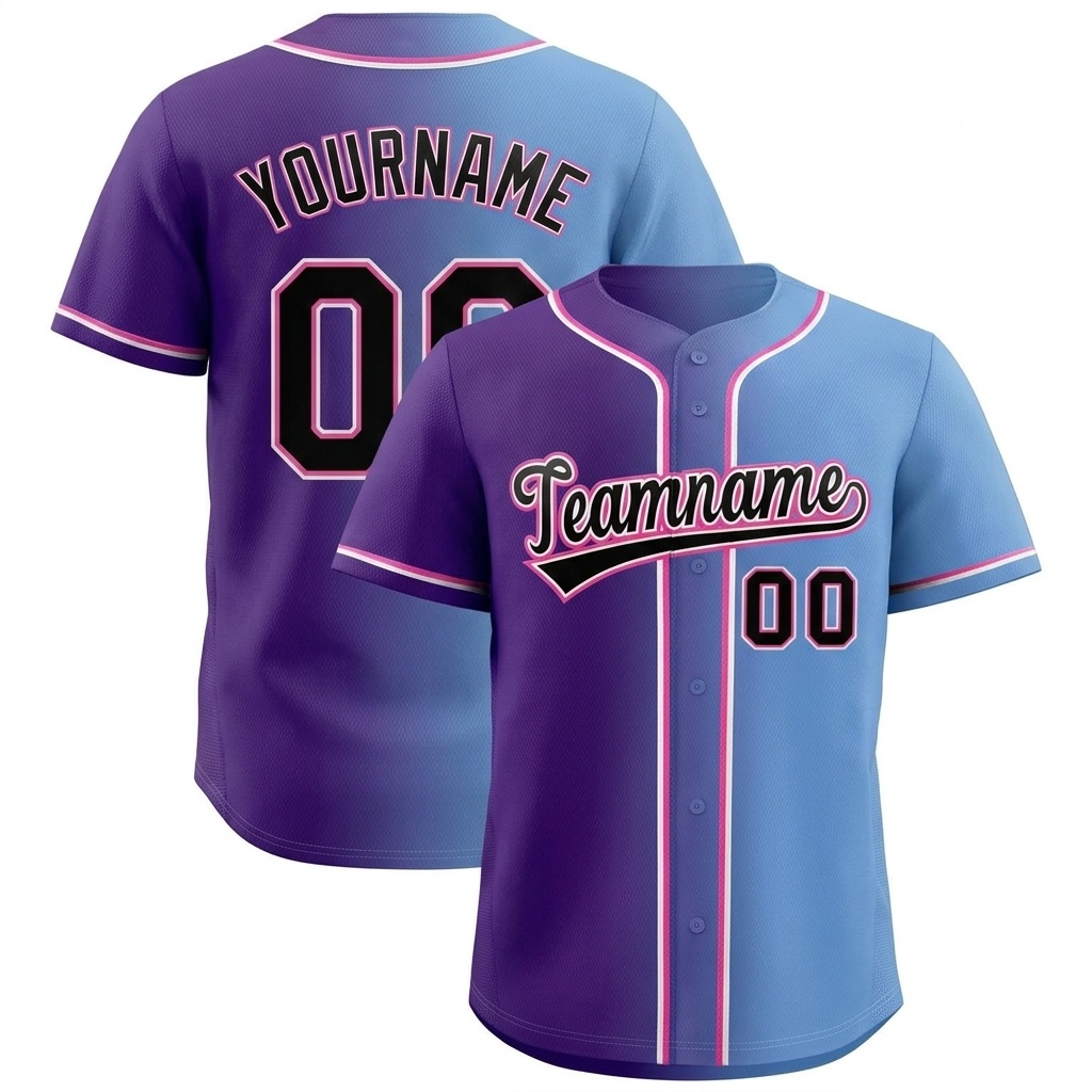 Custom White & Grey/Black Gradient Fashion Baseball Jersey