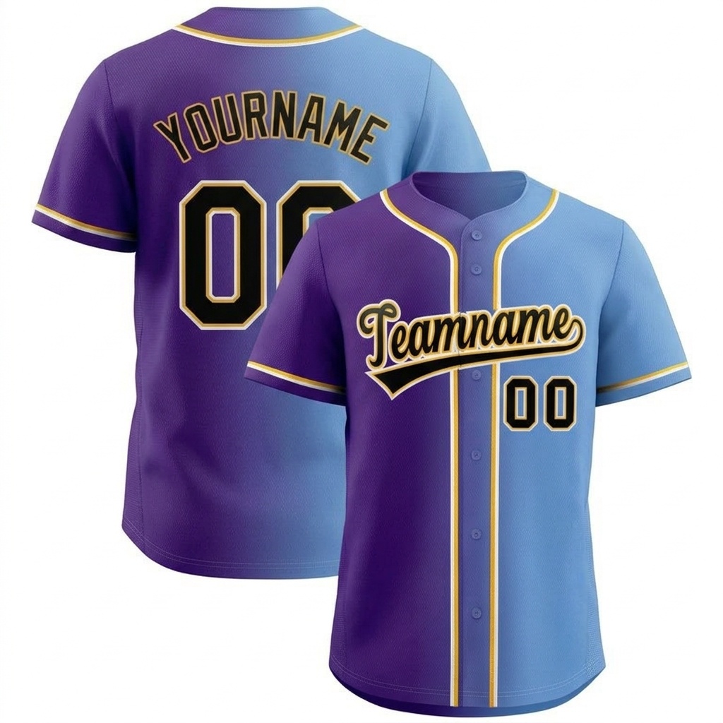 Custom White & Grey/Black Gradient Fashion Baseball Jersey