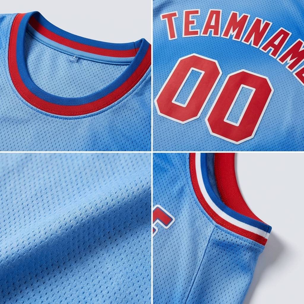 Custom Sky Blue & Red-White Basketball Gradient Fashion City Edition Jersey