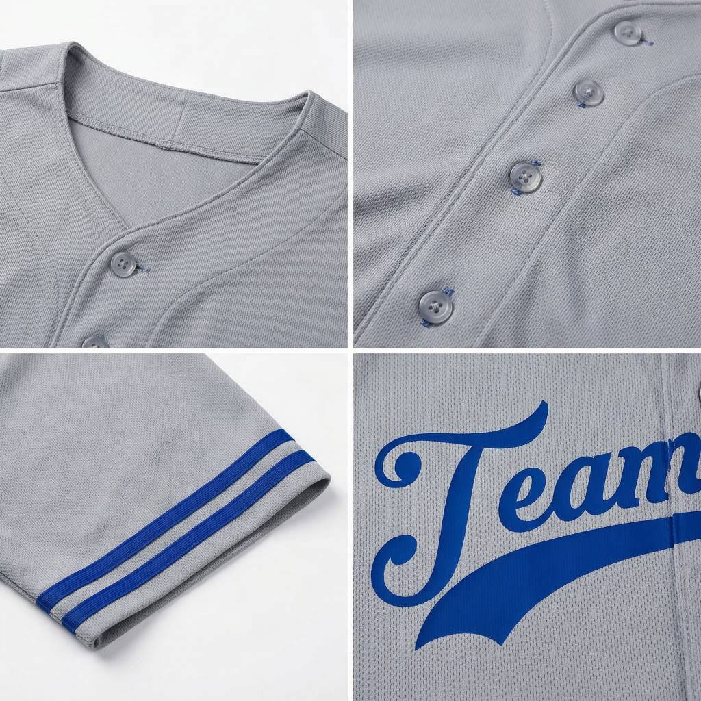 Custom White & Royal Blue Classic Fashion Baseball Jersey