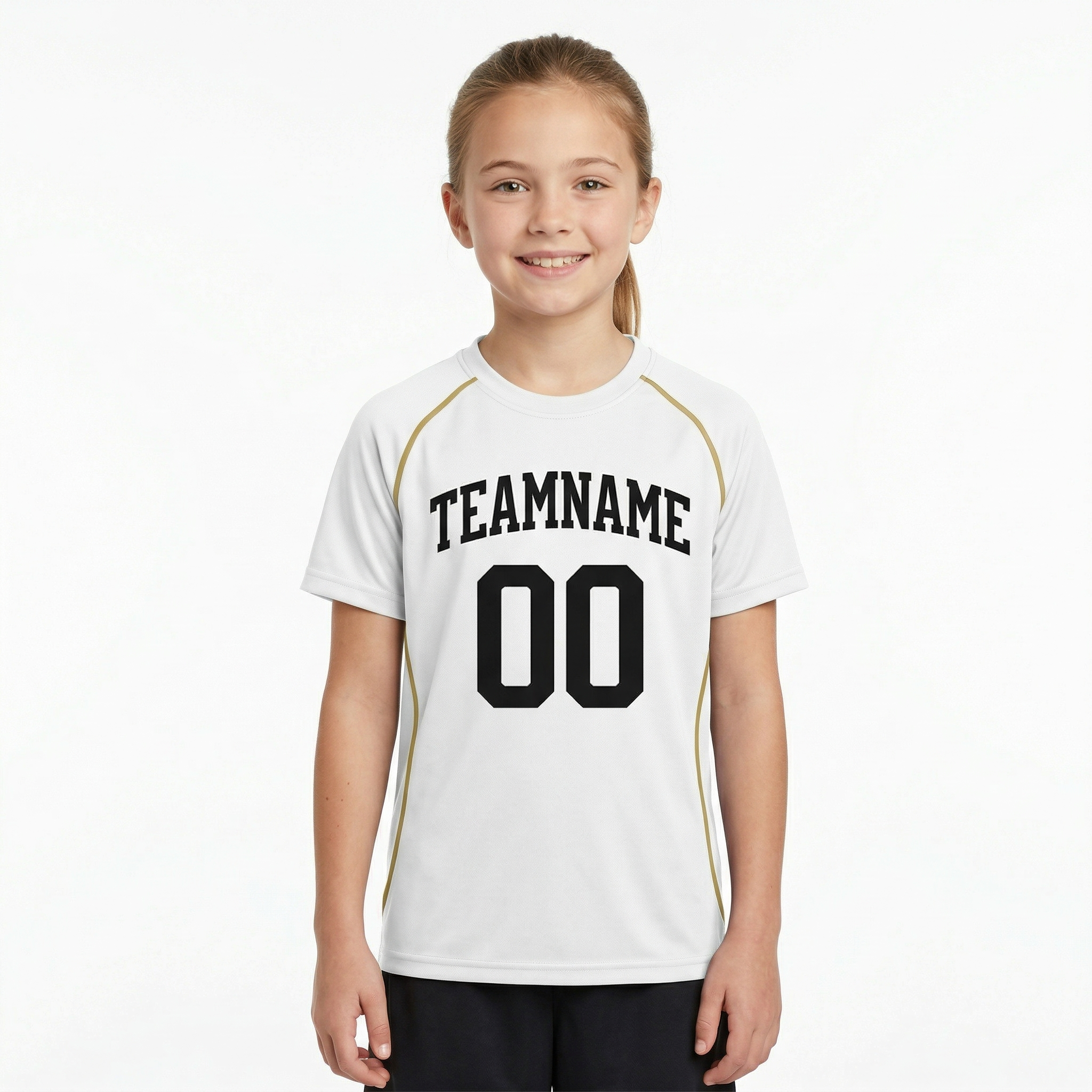 Custom White & Black Custom Soccer Jersey