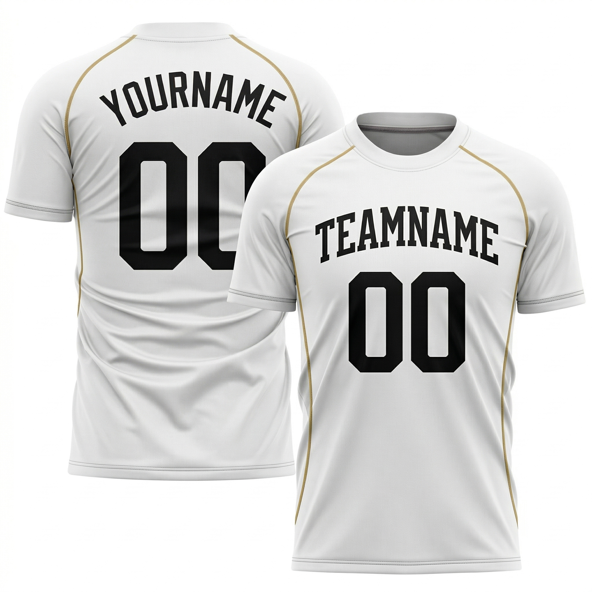 Custom White & Black Custom Soccer Jersey