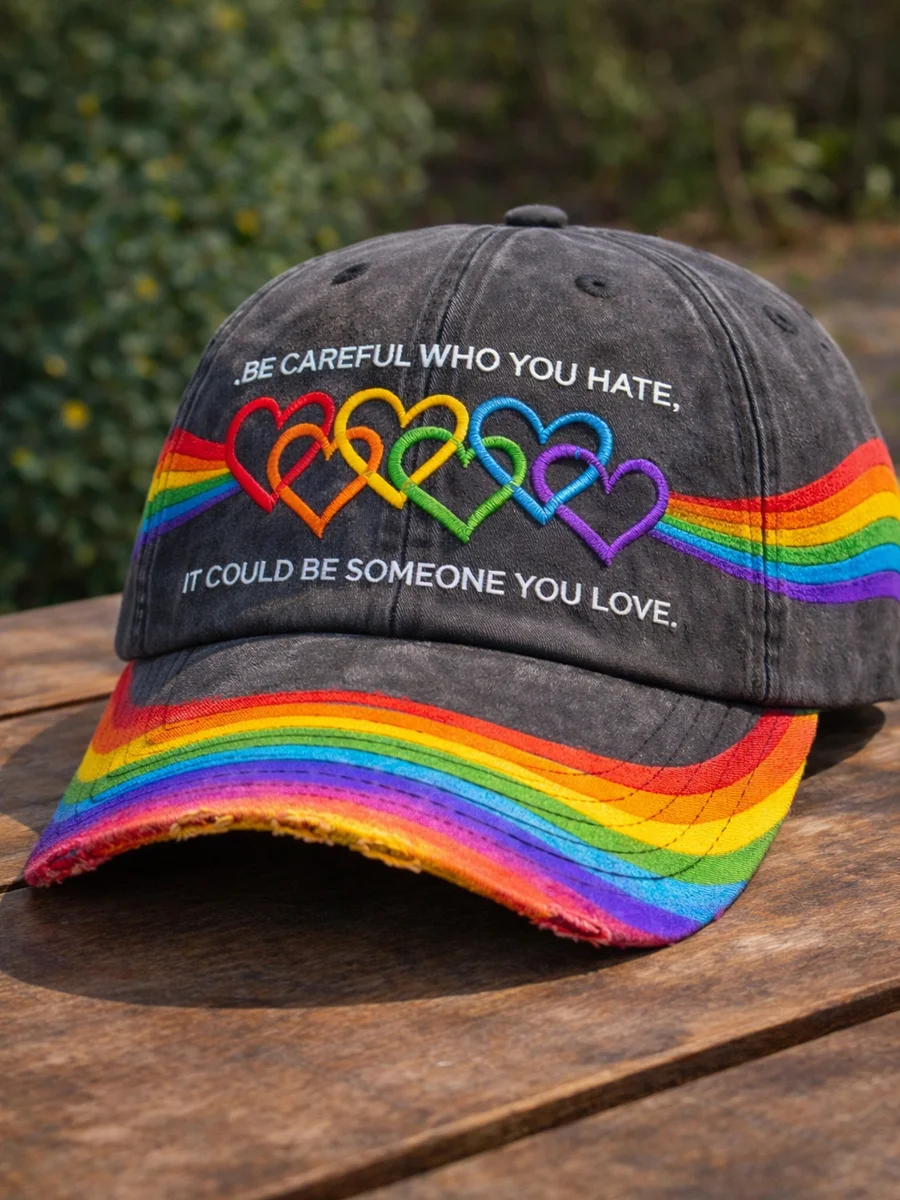 Rainbow Pride Month Gay Art Print Hat