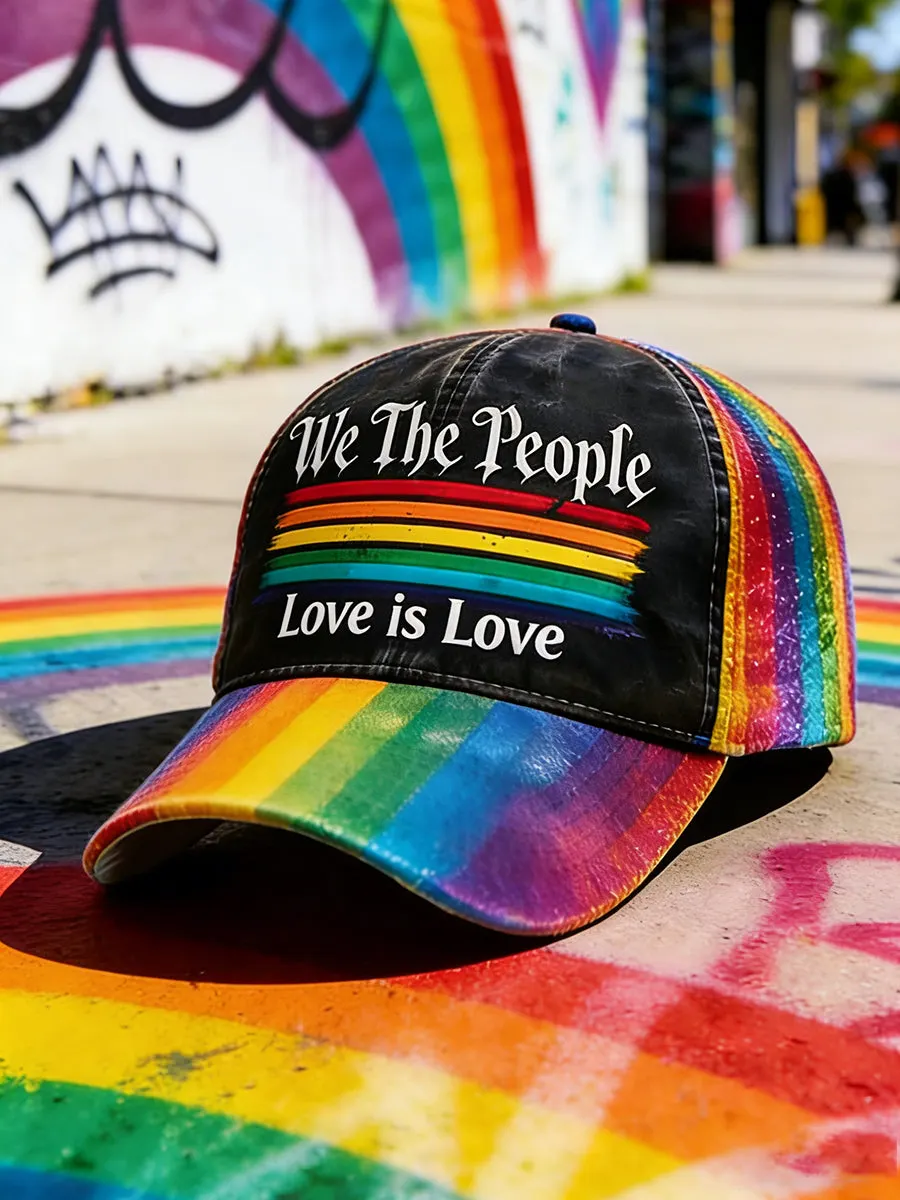 Unisex Pride Month Rainbow Art Print Hat