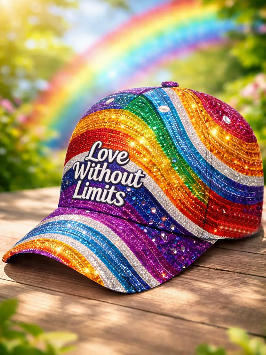 Pride Sparkle Rainbow Casual Baseball Cap