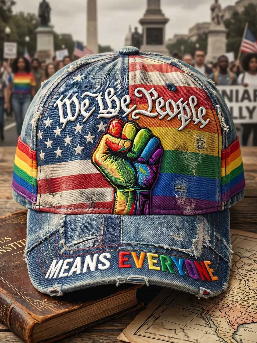 "We The People Means Everyone" Pride Month Art Print Hat