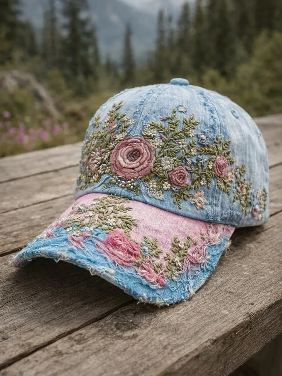 LGBT Pride Month, Transgender Protection, Floral Embroidery, Artistic Hat