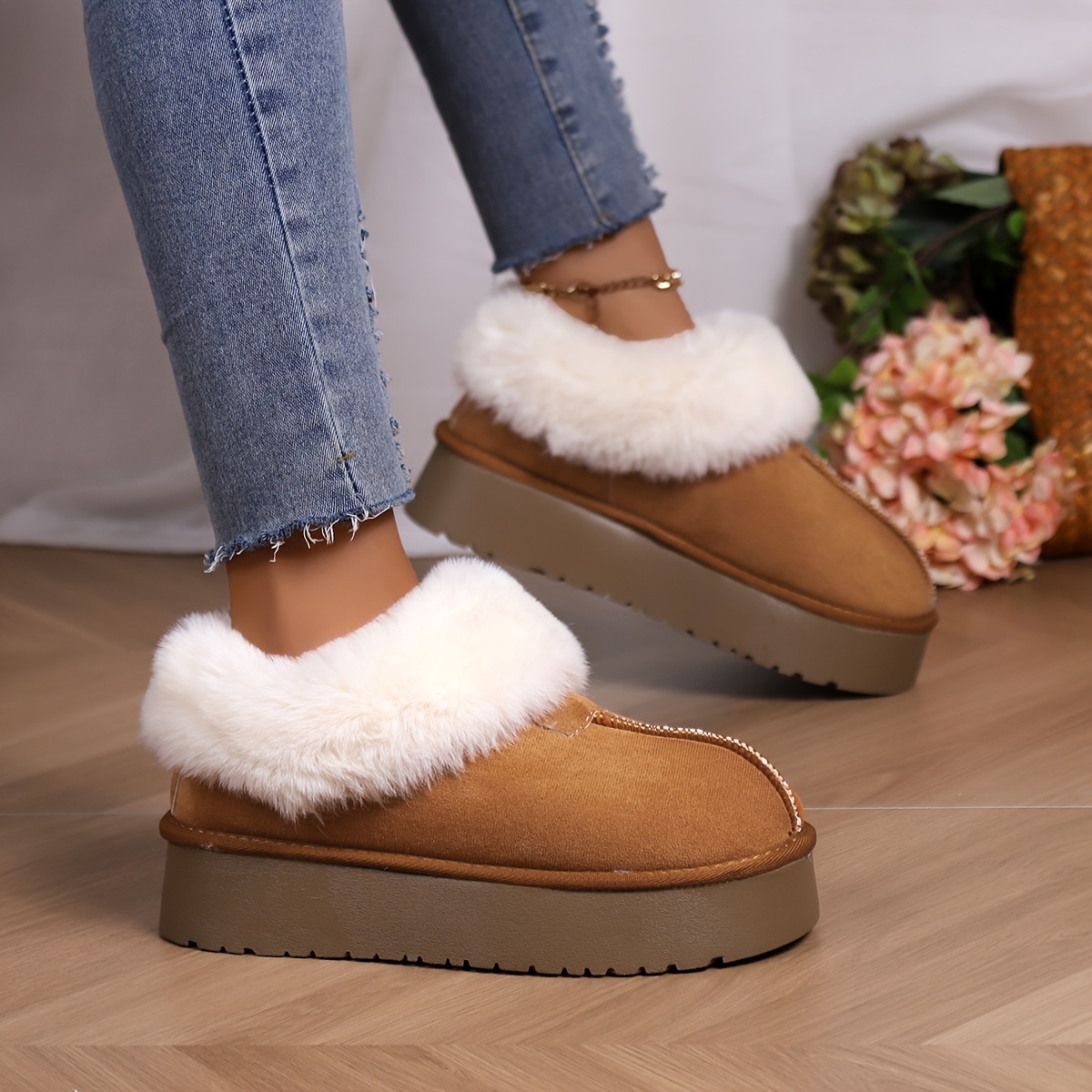 🔥Last Day 50% OFF -Women's Plush Lined Furry Snow Boots
