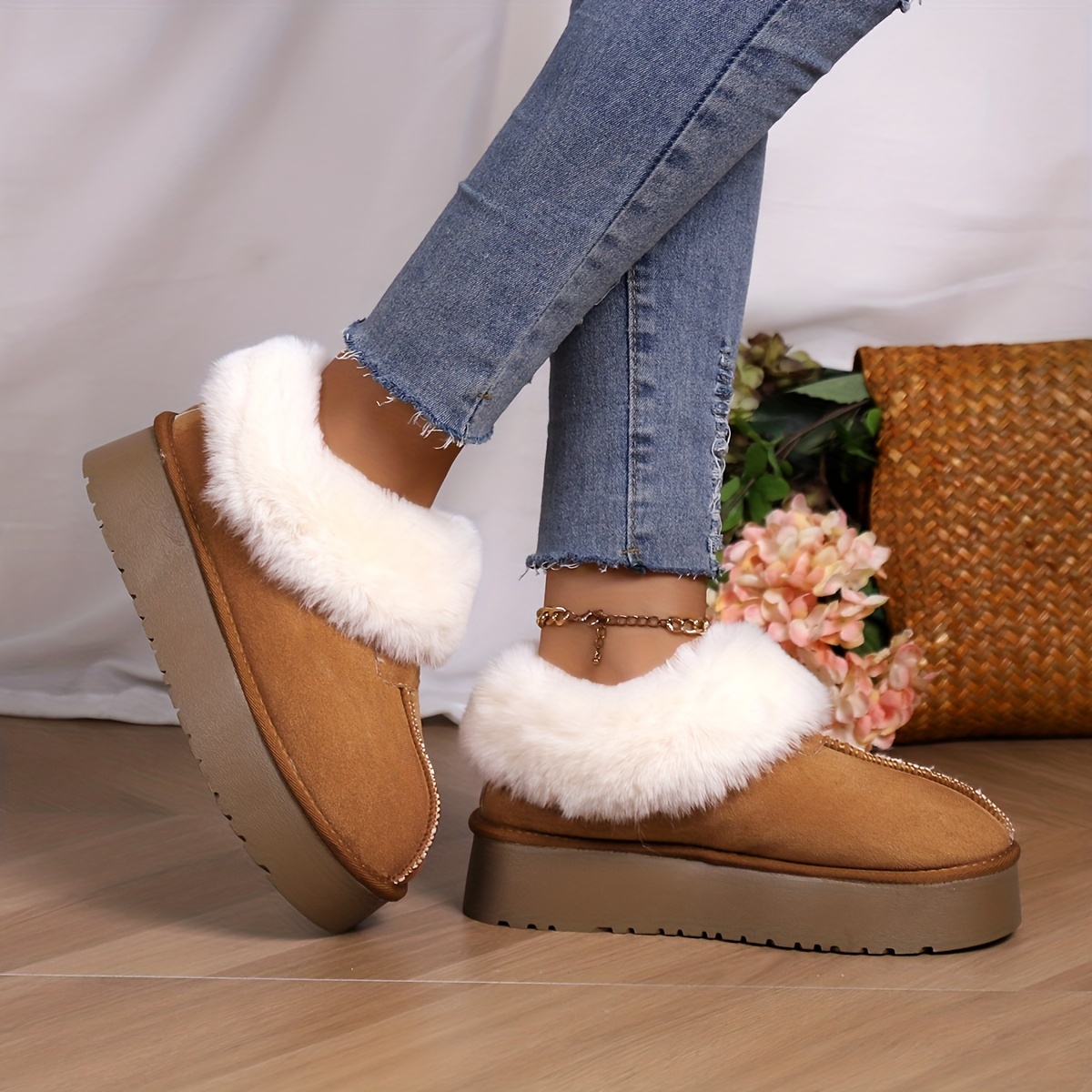 🔥Last Day 50% OFF -Women's Plush Lined Furry Snow Boots