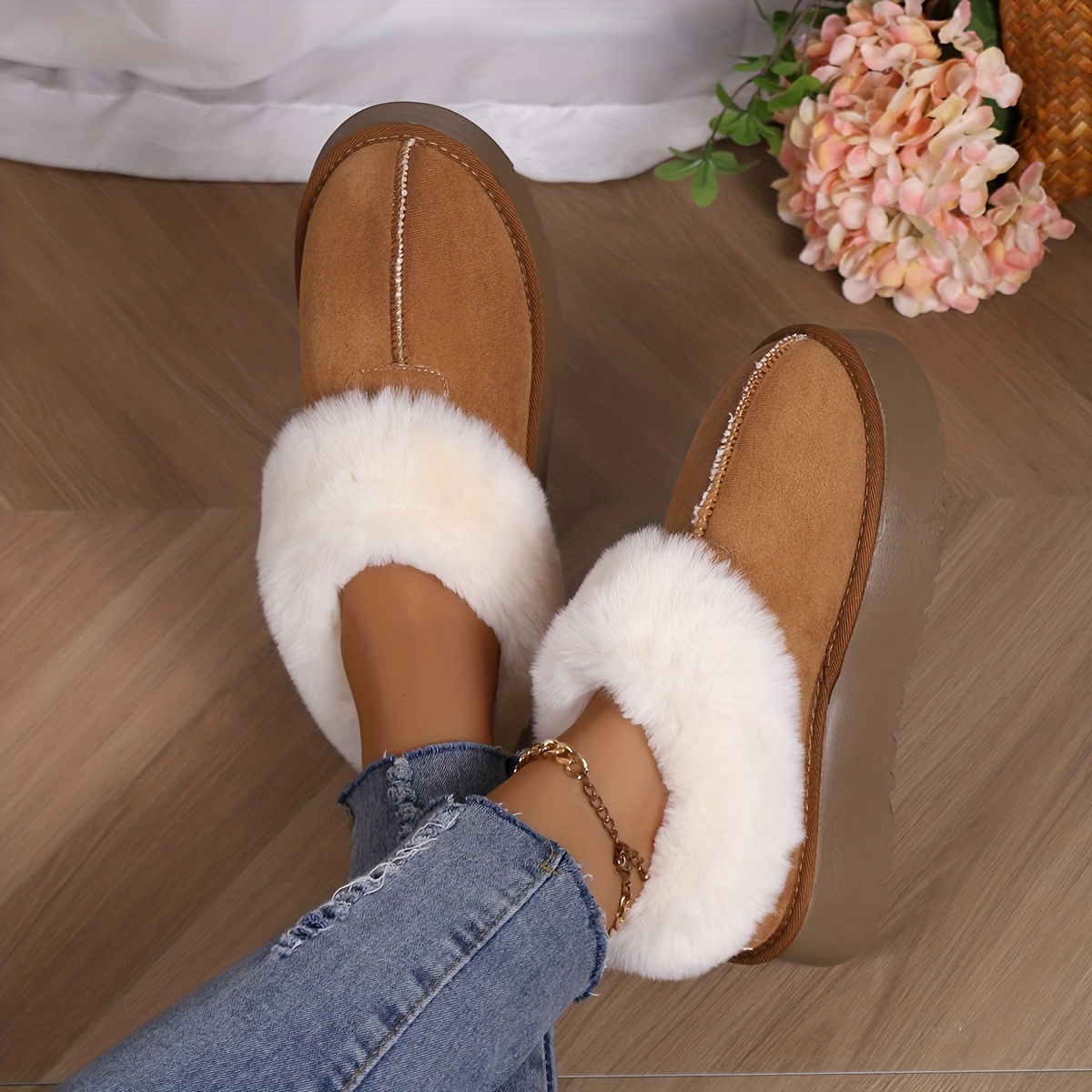 🔥Last Day 50% OFF -Women's Plush Lined Furry Snow Boots