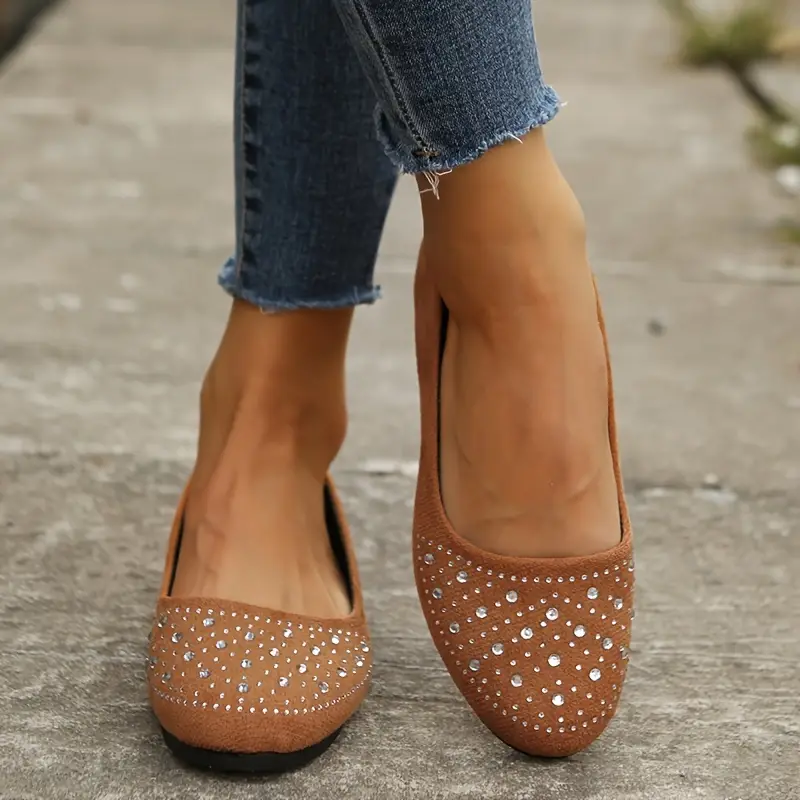 😍[May New]😍-Women's Rhinestone Flat Shoes-Buy 2 Free Shipping