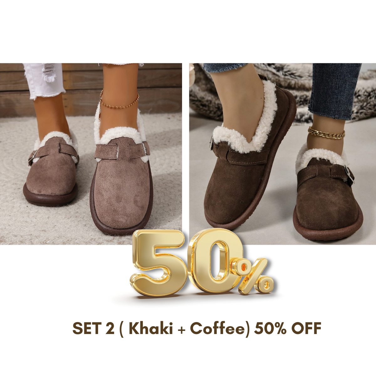 🔥Last Day Promotion - 60%OFF -Women's Plush Arch Support Non-Slip Shoes