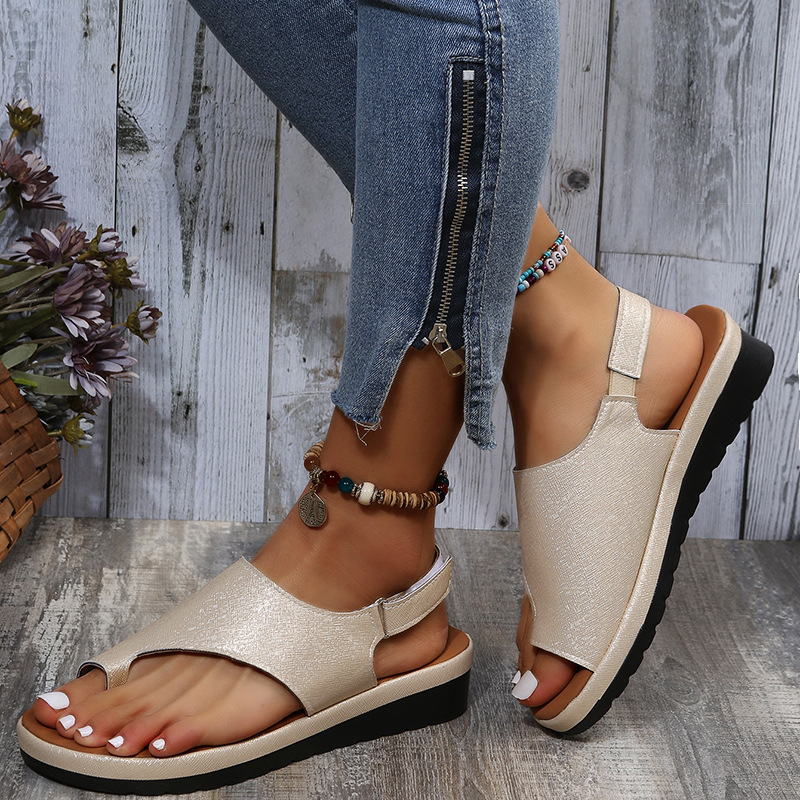 2024 Womens Summer Peep Super Comfortable Vintage Leather Sandals
