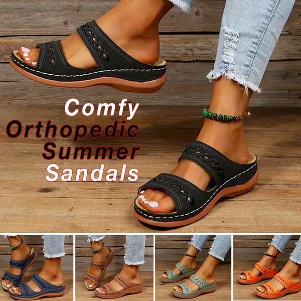 [#1 TRENDING SUMMER 2024] Arch Support Orthopedic Wedge Sandals 2023-[MOTHER'S DAY 49% OFF🔥]
